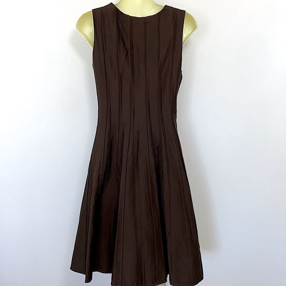 Calvin Klein Dress Copper Cocktail Knee Length Excellent Sz 4 - Picture 7 of 8